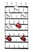 Barwild Mug Rack Wall Mounted Coffee Cup Holder, 8 Rows 36 Peg Home Kitchen and Breakroom Organizer (37” x 19.5”)