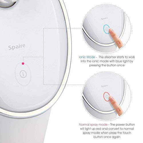 Spaire Facial Steamer Nano Ionic 90ML Face Sauna Spray Hot Mist Humidifier for Moisturizing Cleansing and Skin Care - Thumbnail 2