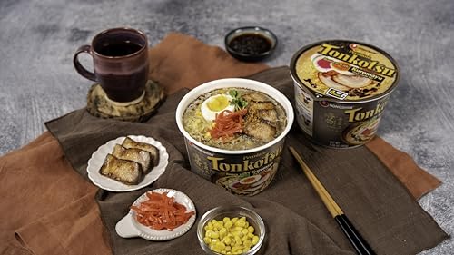 NONGSHIM TONKOTSU RAMEN WITH KUROMAYU NOODLE BIG BOWL, 3.56 OUNCE (PACK OF 6)