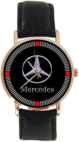 Mercedes Thong Humor Custom Leather Sports Men And Women Fashion Gold Watch Neutral