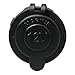 TEQStone Cigarette Lighter Socket, Waterproof Marine Grade 12V DC Outlet for Motorbike Car Scooter
