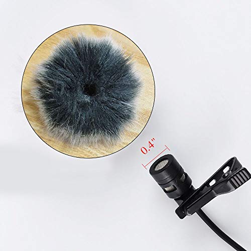 Lavalier Wind Muff 2 Pack Lapel Microphone Wind Muff 0.2/0.4 Inch Furry