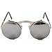 Pession Small Retro Steampunk Circle Flip Up Glasses/Sunglasses