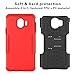 LiuShan Galaxy J4 2018 case, Shockproof Heavy Duty Combo Hybrid Rugged Dual Layer Grip Cover with Kickstand for Samsung Galaxy J4 2018 Smartphone (with 4in1 Packaged),Red