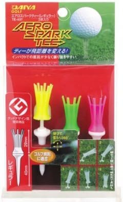 ダイヤゴルフ(DAIYA GOLF)ダイヤゴルフ(DAIYA Golf) ゴルフティー エアロスパークティー レギュラー 360度首振り機能 飛距離アップに繋がる ティーアップ高29mm ゴルフ規則適合 初心者 日本製 3本入