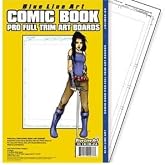 Blue Line Art Pro Full Trim Comic Book Art Boards (25 Sheets, 11 x 17, Matte White Paper)
