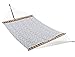 Patio Watcher 14 FT Quick Dry Rope Hammock with Double Size Solid Wood Spreader Bar Outdoor Patio Yard Poolside Beach Hammock with Chains, Waterproof and UV Resistance, 2 Person 450 Pound Capacity