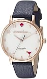 kate spade new york Women's KSW1040 Metro Watch with Textured Leather Band