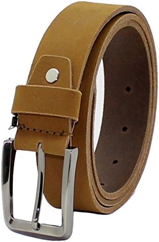 STARHIDE 1.5" Mens Genuine Full Grain Distressed Hunter Leather Pin Buckle Casual Belts SB06