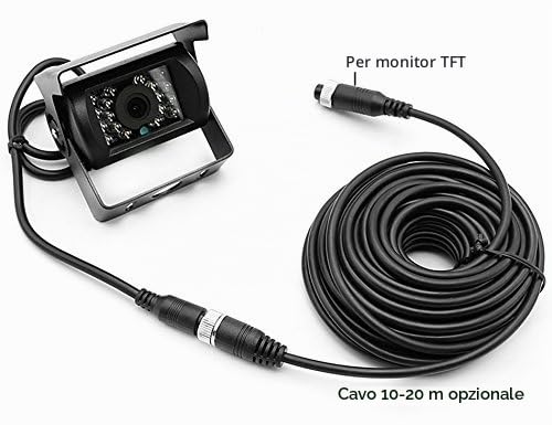 Bus Truck Trailer Heavy Duty 18LED IR for Night Vision Waterproof Reverse Backup Rear Camera with 15 m Cable 12 V-24 V