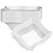 WAVEWARE PLASTIC PARTY DISPOSABLE BOWLS | 12 Ounce White Hard Square Wedding Soup Bowls, 20 Ct | Elegant & Fancy Heavy Duty Hard Party Supplies Plates for all Holidays & Occasions