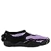 Childrens Kids Wave Water Shoes Pool Beach Aqua Socks (8, Black/Purple)