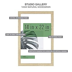 MCS Studio Gallery Frame, Natural Woodgrain, 14 x