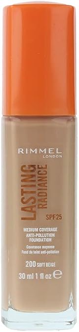 Rimmel London Medium Coverage Anti-Pollution Foundation Primer 200 Soft Beige