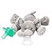 Nookums Paci-Plushies Elephant Buddies - Pacifier Holder (Plush Toy Includes Detachable One Piece Pacifier, Use with Multiple Brand Name Pacifiers)