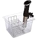 Sous Vide Container 12 Quart For Anova, Nomiku, Sansaire, PolyScience, Immersion Circulator And Sous Vide Controller Works With All Sous Vide Rack Clear Strong Polycarbonate High Temperature Tolerance