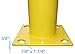 YM M2380 Steel Pipe Safety Bollard, 4-1/2