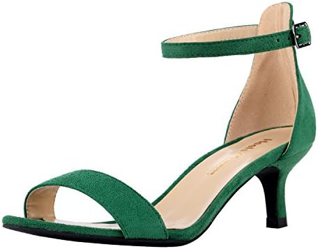 green strappy heels