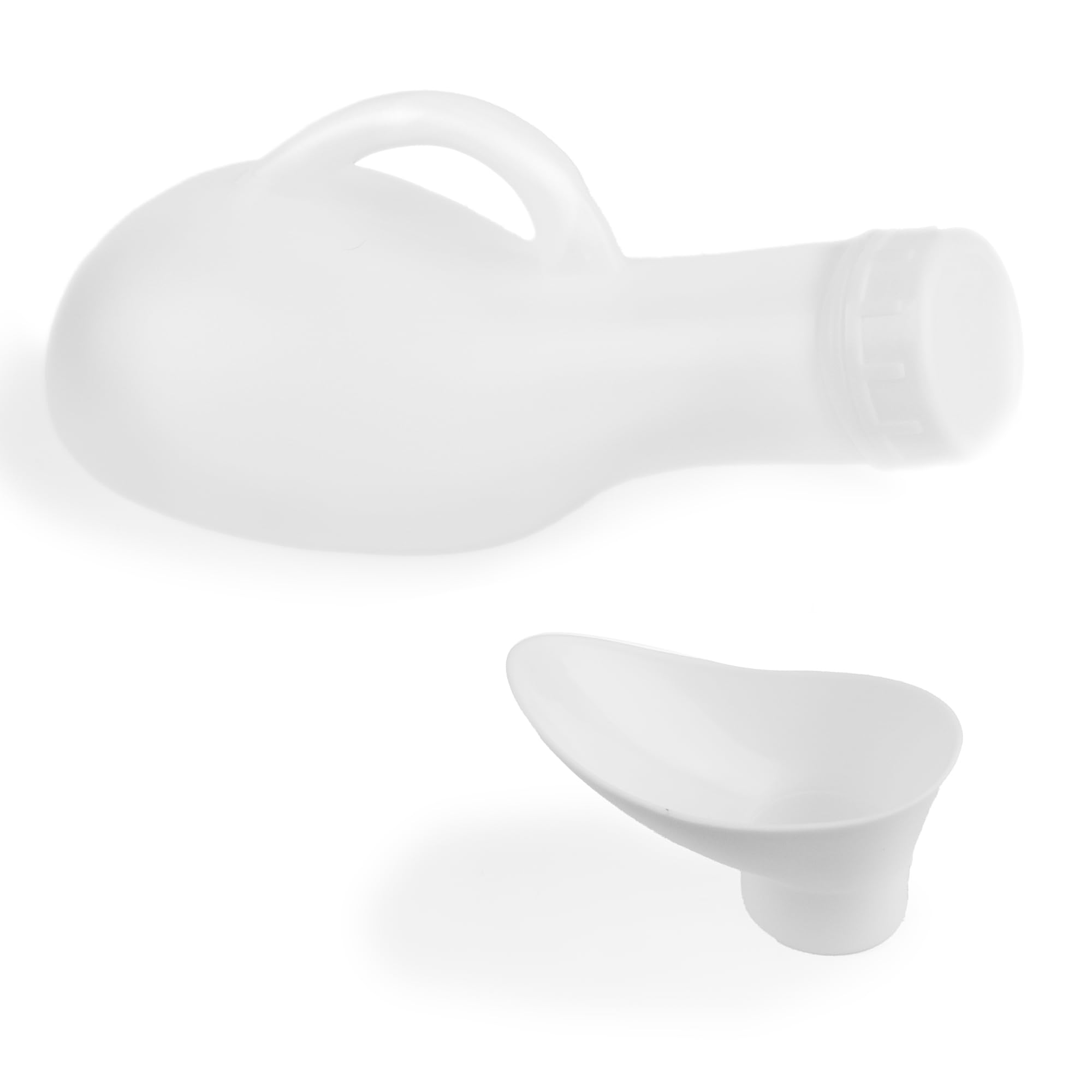 1200ml Unisex Urinal Bottle and Funnel - Easy Grip Handle, Portable Leak Proof Pee Bottle for Men and Women with Lid, Portable Travel Toilet, Ideal for Travel, Caravans, Festivals, Elderly Care