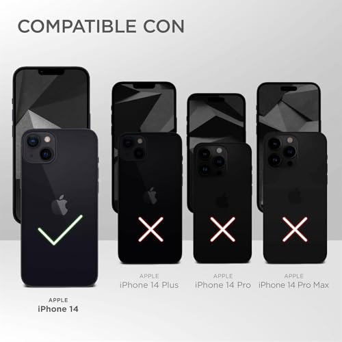 ONEFLOW Bliss iPhone 14 Case Marble Look Design Phone Case with Camera Protection, Glitter Marble Hard Case - Stone Grey