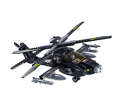Sluban M38-B0511 Military Blocks Army Bricks Toy - Ah-64 Apache Helicopter