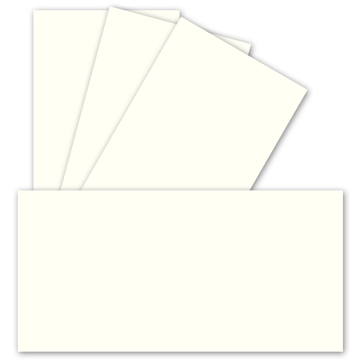 FarbenFroh by GUSTAV NEUSER 100 single cards DIN long - 9.9 x 21 cm - 240 g/m² - natural white - craft paper - cardboard - ideal for printing greeting cards and invitations