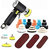 1/2/3 Inch Mini Orbital Sander 48pcs Dual Action Random Orbit Sander Polishing Set, High Speed Hand-held Air Powered Sander P