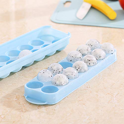3 Pack Ice Cube Trays with Removable Lids, BPA Free Ice Cube Molds for Whiskey, Easy-Release Stackable 14 Ice Cubes, Vodka Popsicles, Beverages - Thumbnail 3