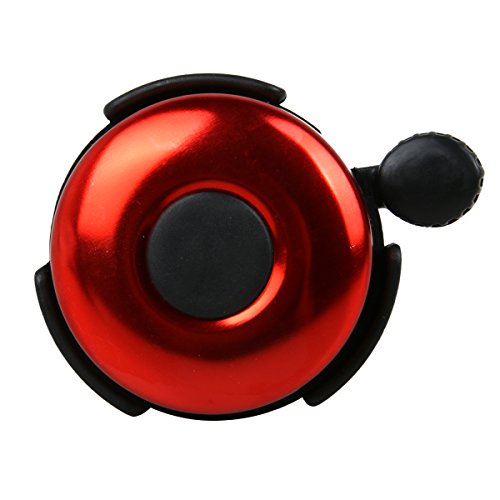 Bicycle Bell Aluminum Bike Bell Ring - Classic Bike Horn of Mountain Bike Road Bike Exercise Bike Vintage Bike Accessories for Adults Men Women Kids Girls Boys Bikes - Red