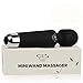 Wireless Wand - Waterproof Rechargeable for Body - Back Neck Sport Massage - Black Travel Friendly - Multi Speed 8-10 Magic Vibrating Patterns - Personal Quiet Mini