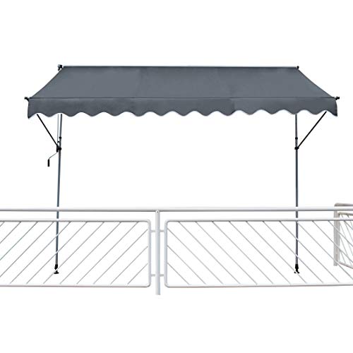 Leco Markise / Klemmmarkise anthrazit 195x120cm 24201114