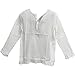 Yoga Trendz Mens Indian White Bohemian Crinkled Gauze Cotton Embroidered Tunic Shirt Kurta (Large)