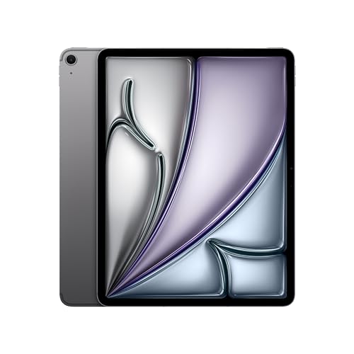 iPad Air de 13 Pulgadas (M2): Pantalla Liquid Retina, 512 GB, cámara Frontal de 12 Mpx en Horizontal y Trasera de 12 Mpx, Wi-Fi 6E y 5G con eSIM, autonomía de Sol a Sol - Gris Espacial