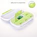4ucycling 2 Pack Easy Carry Divided Vitamin Medicine Box Pill Case Tight Lock 6 Compartment for Daily Using