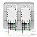 Smart Light Switch, 15A Smart Wifi Light Switch with Remote Control and Timer, Compatible with Alexa, Google home and IFTTT, No Hub required, Easy and Safe installation, ETL and FCC listed(2gang)