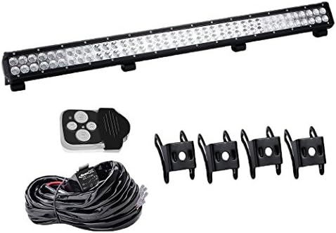 SABER X 36" IN Led Light Bar Spot Flood Combo Offroad Work Light with 1 Lead Toggle Switch Remote Relay Wiring Harness fit Jeep Roadsmith Triumph Chev Tahoe GMC Yukon Boat