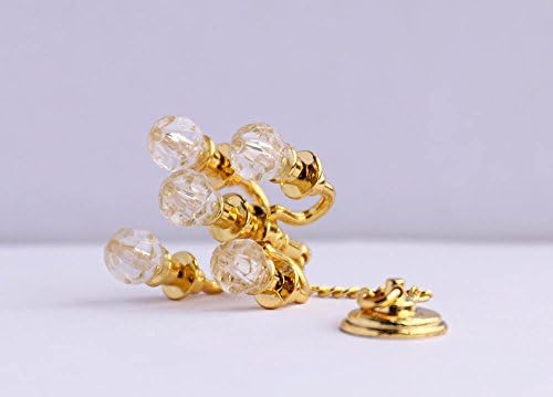 1:12 Dollhouse Miniature Toy Gold Fake pendant lamp chandelier Droplight