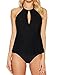 Hilor Women's Tankinis Keyhole High Neck Swim Suit Halter Swim Tops
