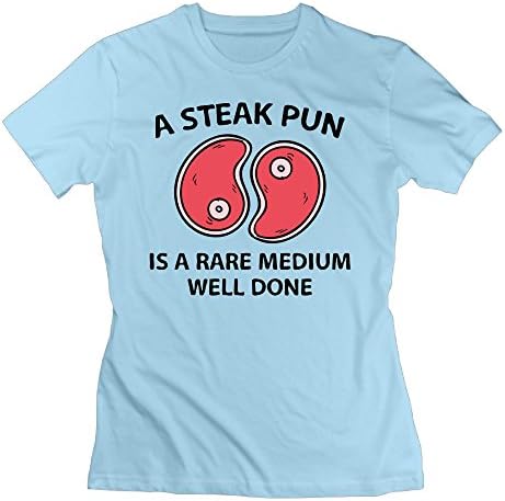 Erjran A Steak Pun Women's Unique Short Sleeve T Shirt