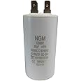 20UF CBB60 Motor Run Capacitor 450VAC Volts Round Cylinder 4 Pins, Metallized Polypropylene Film Capacitor for Motor Run, Air Conditioners, Washing Machines, Operating Voltage Range 250V ~ 450V