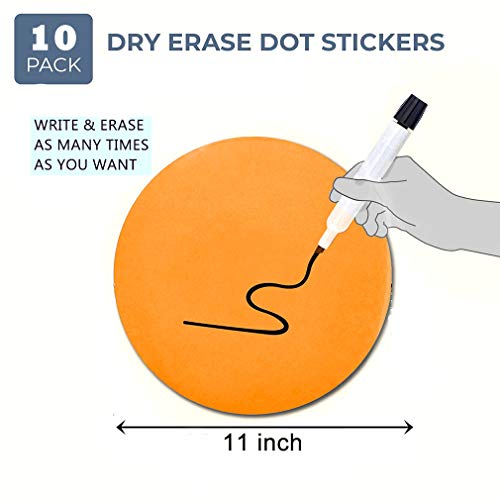 Dry Erase Circles Whiteboard Marker 11 inch Colorful Dry Erase Dots for