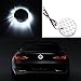 Xotic Tech 1x Ultra White Color 82mm Truck Hood Emblem - Round LED Illuminated Emblem Background Light Lighting Kit For BMW 3 4 5 6 7 X M Z Series X3 X5 X6