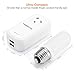 [UL Listed] Poweradd Portable 360 Degree Swivel Outlet Surge Protector 100-240V with 2-Port 3.4A USB Wall Charger, 15A/1875W - White