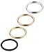 ORAZIO 4Pcs 16G Stainless Steel Nose Ring Body Piercing Ear Hoop Seamless Clicker Ring