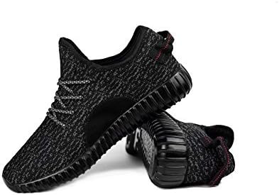 Men or Women's Unisex Casual Athletic Fashion Sneakers (Men's 7.5, Women's 8.5,, Black)