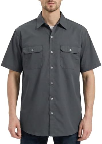 Amazon.com: Caterpillar Men's Utility Button-Up Shirt, Small