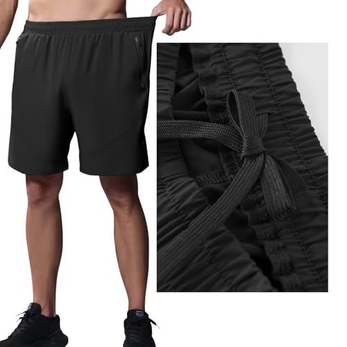 Men’s Sports Shorts, Quick-Drying, Lightweight, with Zip Pocket