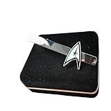 Welen Men's Tie Bar Clip Clasp Personalized Engraving Suit Shirt Wedding Gift (Star Trek)