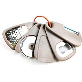 Kitchen Gadgets Set 5 Pieces, Space Saving Cooking Tools Kitchen Accessories-Garlic/Ginger Grinder, Cheese Grater, Vegetable/Fruit Peeler, Pizza Cutter, Bottle Opener, Gadgets Gift Set