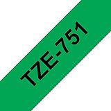 Brother P-Touch Tape 24mm Black on Green Genuine Tape 8m Roll view 2